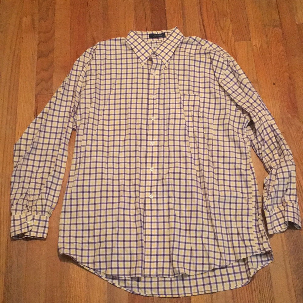 Purple & Yellow Long Sleeve Button Down